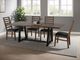 International Furniture Direct Walnut Reddish Brown Dining Table with Black Base-1