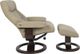 Fjords® Classic Comfort Manjana "R-base" Stone Large Recliner with Footstool-2