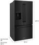 ZLINE 36" 28.9 Cu. Ft. Black Stainless Steel Freestanding French Door Refrigerator-2