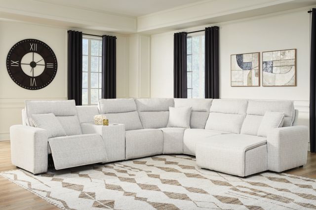Signature Design by Ashley® Modmax II 6-Piece Stone Power Reclining Right-Arm Facing Sectional with Chaise and Console-1