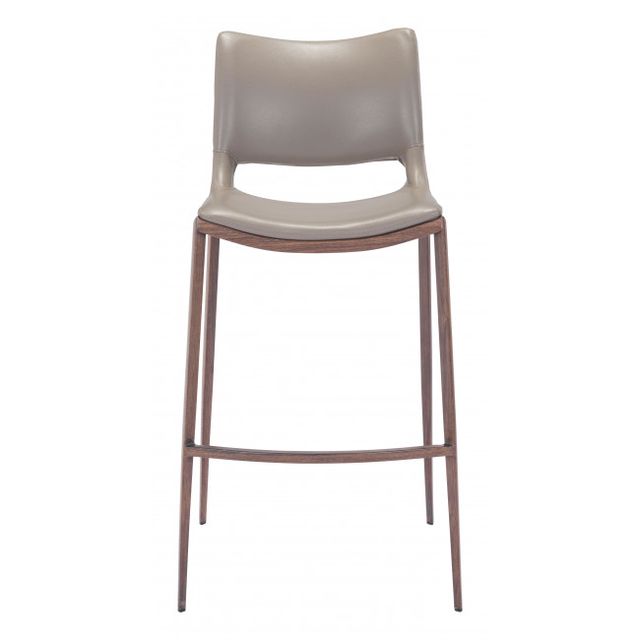 Zuo® Modern Ace Gray/Walnut Bar Chair-2