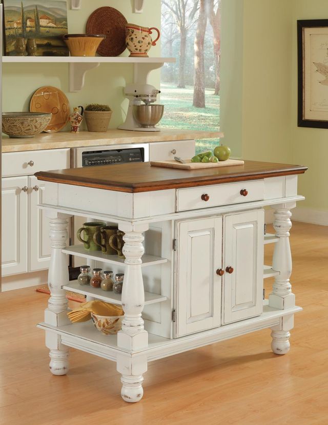 homestyles® Americana Off-White Kitchen Island-1