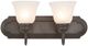 YHD Alabaster/Dark Brown 2-Light Incandescent Bathroom Vanity Lighting-2