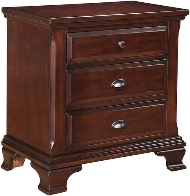 Elements International Canton Cherry Nightstand-0