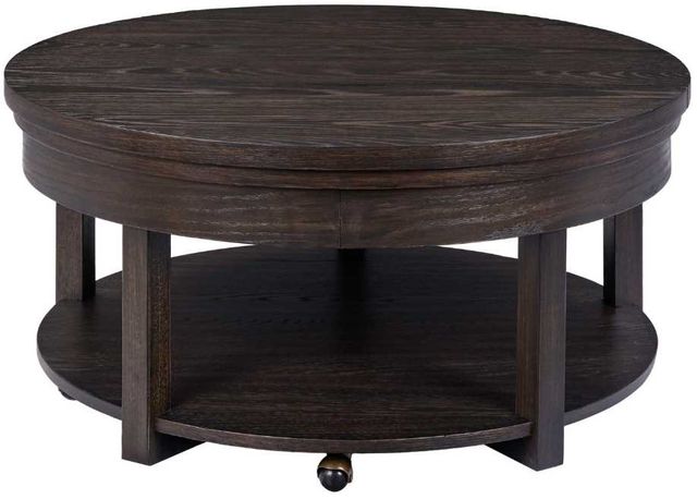 Liberty Furniture Weston Peppercorn Round Lift Top Cocktail Table-2