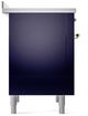 Ilve® Nostalgie II Series 36" Midnight Blue Pro Style Induction Range-4