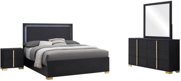 Coaster Marceline 4 Piece Black Queen Bedroom Set Coaster Marceline 4 Piece Black Queen Bedroom Set