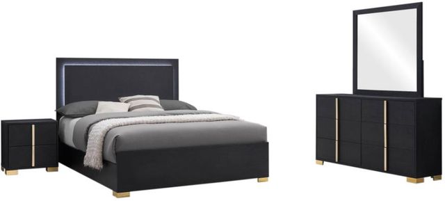 Coaster® Marceline 4-Piece Black Queen Bedroom Set -0