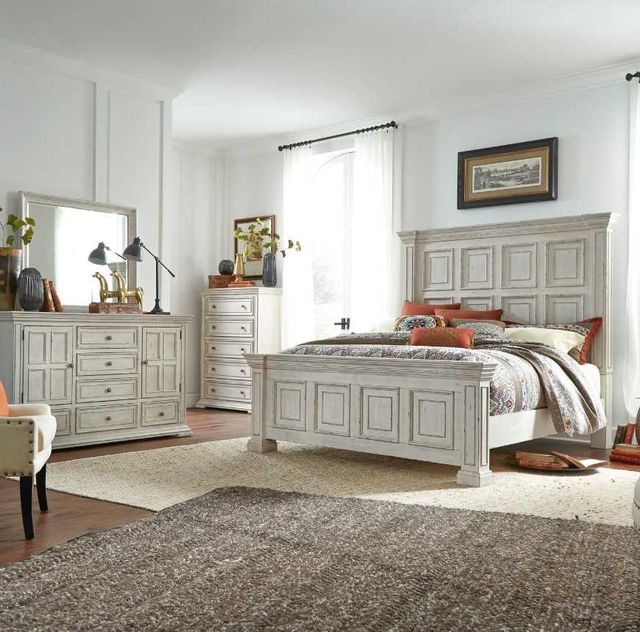 Liberty Furniture Big Valley 4-Piece Whitestone Queen Bedroom Set with Chest-1