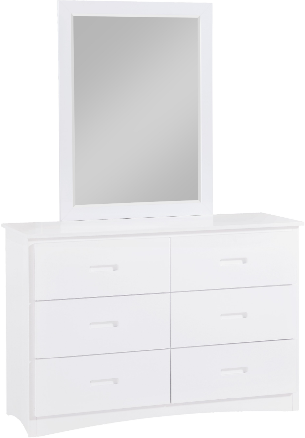 Mazin Furniture Galen White Mirror-1