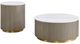 Coaster® Jason 2-Piece White Marble Coffee Table Set with Greige Base-0