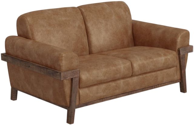 International Furniture Direct Loft Brown Cognac Loveseat-0
