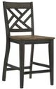 Intercon Harper Brushed Brown/Pecan Lattice Back Stool-0