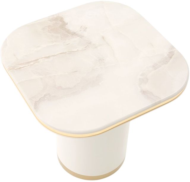 Michael Amini® Gineverra Ivory Gold End Table-3