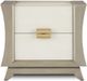 Currey & Company Koji Oyster Gray/Cream/Brushed Polished Brass Nightstand-1