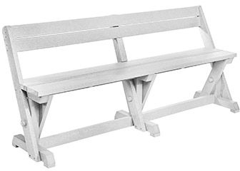 C R Plastics Harvest White Bench-0