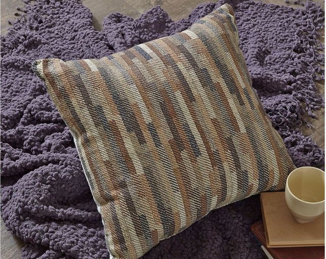 Signature Design by Ashley® Daru 4-Piece Cream/Brown/Blue Pillows-2