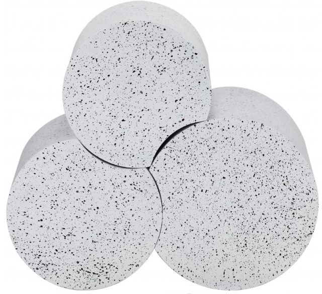 Meridian Furniture Dimple 3-Piece White 16'' Modular Nesting Coffee Table Set-2