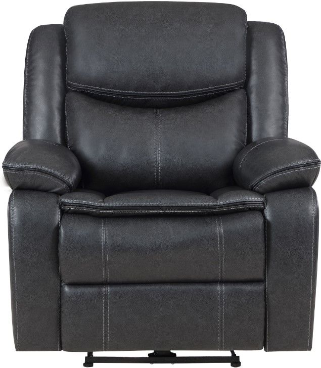 Coaster® Sycamore Dark Gray Upholstered Power Recliner Chair-1