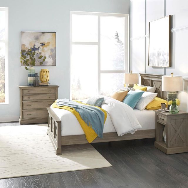 Homestyles® Mountain Lodge 3-Piece Gray Queen Bedroom Set-0