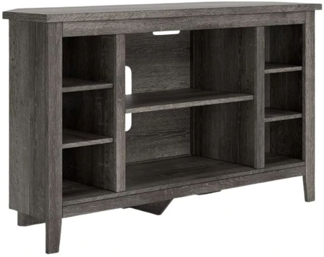 Signature Design by Ashley® Arlenbry Gray Corner TV Stand with 4 Shelves