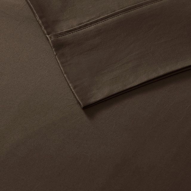 Olliix by Sleep Philosophy Chocolate Queen 300 Thread Count Liquid Cotton Sheet Set-1
