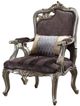 ACME Furniture Picardy Antique Platinum/Brown Chair with Right Facing Leaf -0