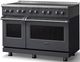 Viking® 5 Series 48" Cast Black Pro Style Induction Range with Polished Chrome Trim-2