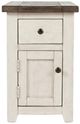 Jofran Inc. Madison County Barnwood Chairside Table with Vintage White Base-2