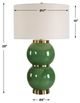 Uttermost® Banner Moss Green Table Lamp with Antique Brass Accents-2