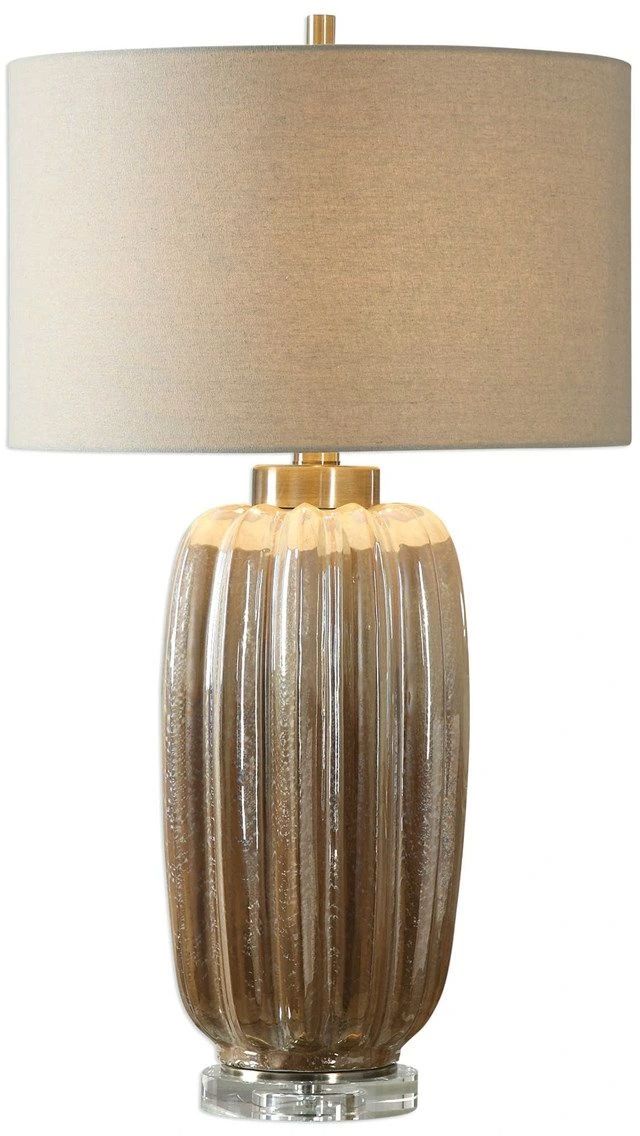 Uttermost® Gistova Ivory/Rust Brown Table Lamp-0
