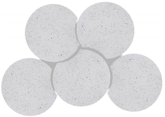 Meridian Furniture Dimple 5-Piece White Modular Nesting Coffee Table Set-2