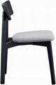 ACME Furniture Real 2-Piece Black/Gray Upholstered Dining Side Chair Set-4