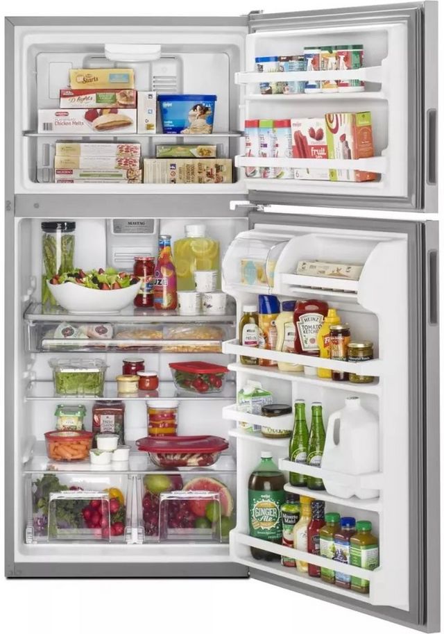 Maytag® 33 in. 20.5 Cu. Ft. Fingerprint Resistant Stainless Steel Top Freezer Refrigerator-3