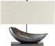 Currey & Company Roman Antique Nickel/Natural Table Lamp-2