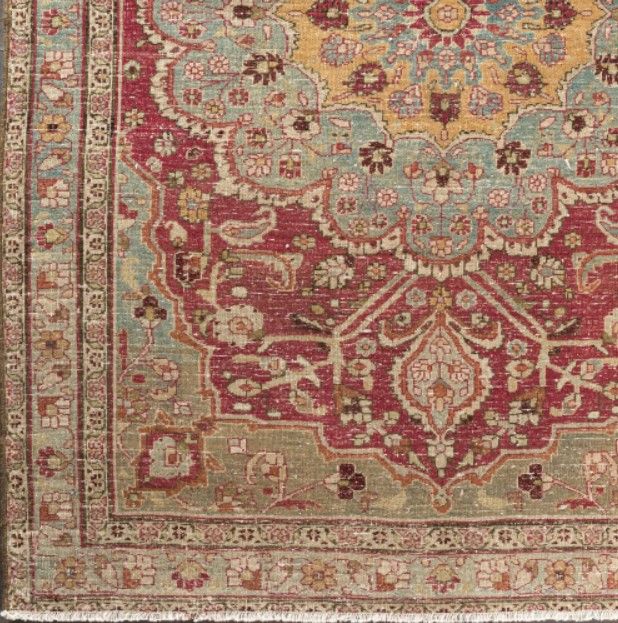 Surya Antique One of a Kind Beige/Red 4'x6' Area Rug-3