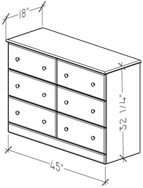 Perdue Woodworks 16,000 Essential Gray Drawer Dresser-2