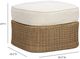 TOV Furniture Axel Brown/Cream Aluminum/Boucle/Wicker Outdoor Ottoman-1