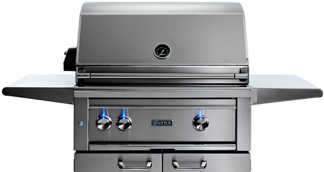 LYNX® Professional 3-Burner Stainless Steel Freestanding Natural Gas Grill with 1 Trident Infrared Burner, 1 Ceramic Burner and Rotisserie-3