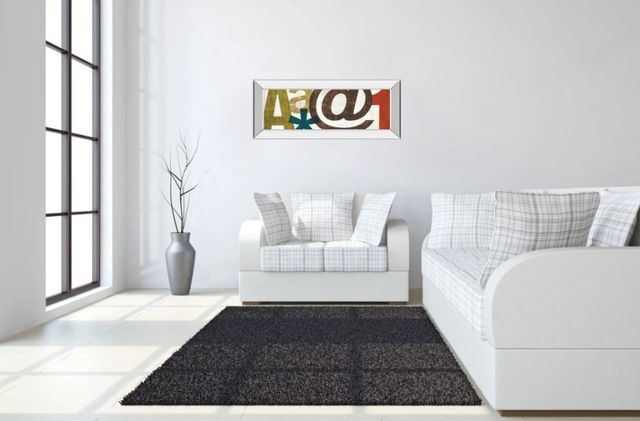 Classy Art Punctuated III by Micheal Mullan Mirror Framed Wall Art-2