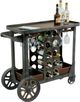 Howard Miller® Floyd Brown Wood/Aged Iron Wine and Bar Cart-0