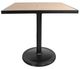 CabanaCoast® Customizable Kensington Wooden 42" Outdoor Square Pedestal Bar Table-1