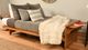 Kodiak Furniture Phoenix Linen Stone/Butternut Full Futon with Mattress-1