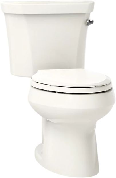KOHLER® Wellworth® Biscuit  2-Piece 29" Elongated Right-Hand TripToilet, 1.28 Gpf with Insuliner® Tank Liner and Tank Cover Lock-0
