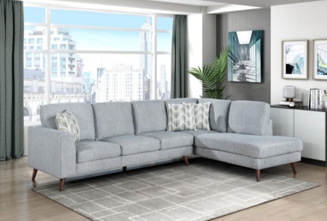 Homelegance® Broadway 2-Piece Blue/Gray Right-Arm Facing Sectional and Chaise-1