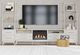 Elements International Westland Almond 82" Console with Fireplace Insert-1