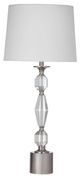 Bassett Mirror Bella Brushed Silver/Clear Table Lamp-0