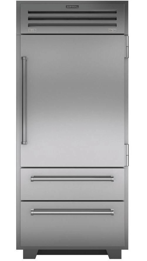 Sub-Zero® PRO Series 36" 22.7 Cu. Ft. Stainless Steel Built-In Bottom Freezer Refrigerator-0