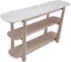 Bassett Mirror Horizons White Oak Console Table with White Top-3