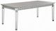 ACME Furniture Varian Antique Platinum Extendable Dining Table with Mirrored Base-0